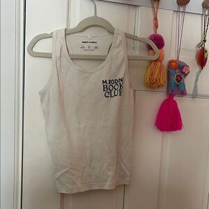 Mini Rodini - Book Club White Tank Top - Sz. 6/7